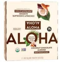 Aloha Bay, Органический Протеиновый Батончик - Кокосовый Шоколад с Миндалем на растительной Основе 12 батончиков