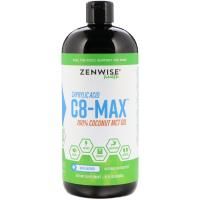 Zenwise Health, C8-MAX, каприловая кислота, масло со среднецепочечными триглицеридами, ускорение метаболизма, без ароматизаторов, 32 ж. унц. (946 мл)
