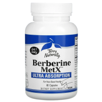 Terry Naturally, Berberine MetX, улучшенная абсорбция, 60 капсул