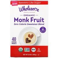 Wholesome, Organic Monk Fruit, 40 Individual Packets, 5.6 oz (160 g)