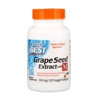 Doctor's Best, Экстракт виноградных косточек MegaNatural-BP, 150 мг, 120 вегетарианских мягких таблеток