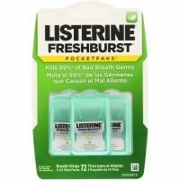 Johnson's Baby, Listerine, Pocketpaks, Fresh Burst, 3 упаковки по 24 пастилки