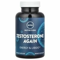 MRM Nutrition, Testosterone Again, энергия и либидо, 60 веганских капсул