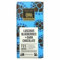 Endangered Species Chocolate, Натуральный горький шоколад с черникой, 3 унц. (85 г)