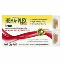 Nature's Plus Hema-Plex комплекс с железом, 30 таблеток с длительным высвобождением