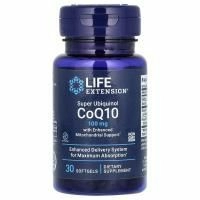 Life Extension, Super Ubiquinol CoQ10 для поддержки митохондрий, 100 мг, 30 мягких таблеток