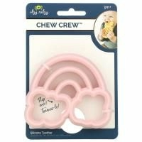 Itzy Ritzy, Chew Crew, силиконовый прорезыватель для зубов, от 3 месяцев, цвет радуги, 1 прорезыватель