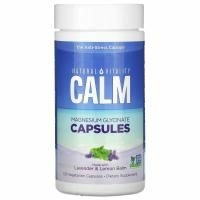 Natural Vitality, Calm, Magnesium Glycinate Capsules with Lavender & Lemon Balm, 120 Vegetarian Capsules