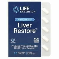 Life Extension, Florassist, Liver Restore, добавка для здоровья печени, 60 капсул