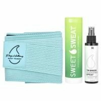 Sports Research, Sweet Sweat®, триммер для талии Paige Hathaway, размер XS / S, синий, комплект из 3 предметов