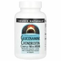 Source Naturals, Комплекс глюкозамина и хондроитина с МСМ, 60 таблеток