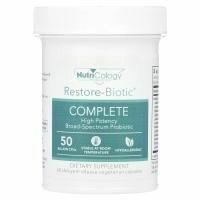 Nutricology, Restore-Biotic Complete, 50 миллиардов, 60 вегетарианских капсул с отсроченным высвобождением