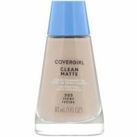 Covergirl, Clean Matte, жидкая тональная основа, оттенок 505 «Слоновая кость», 30 мл (1 жидк. унция)