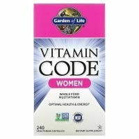 Garden of Life, Vitamin Code, женский, комплекс мультивитаминов из необработанных цельных продуктов, 240 вегетарианских капсул