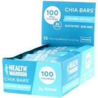 Health Warrior, Inc., Chia Bars, Caramel Sea Salt, 15 Bars, 0.88 oz (25 g)