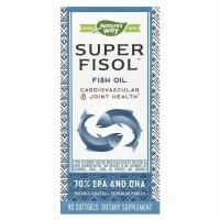 Nature's Way, Super Fisol, рыбий жир, 90 мягких таблеток