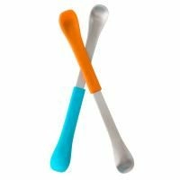 Boon, Swap, ложка для кормления 2-в-1, от 4 месяцев, синяя и оранжевая, 2 шт.