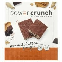 BNRG, Power Crunch, протеиновый энергетический батончик со вкусом арахисового масла и ирисок, 12 шт. по 40 г