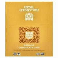 Balanced Tiger, протеиновый батончик, банан и шоколадная крошка, 12 шт. по 44 г (1,55 унции)