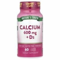 Nature's Truth, Кальций + D3, 60 капсул в оболочке