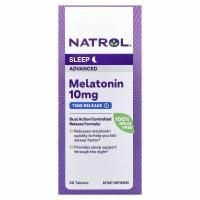 Natrol, Мелатонин, улучшенный сон, медленное высвобождение, 10 мг, 60 таблеток
