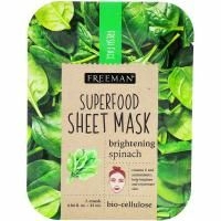 Freeman Beauty, Тканевая маска с суперфудом, осветляющий шпинат, 1 маска
