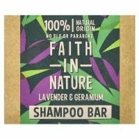 Faith in Nature, Батончик-шампунь, лаванда и герань, 85 г (3 унции)