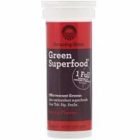 Amazing Grass, Green Superfood, шипучий напиток из зелени, со вкусом ягод, 10 таблеток