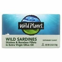 Wild Planet, Филе диких сардин без кожи и без костей в оливковом масле первого отжима, 4,25 унции (120 г)