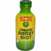 Guayaki, Yerba Mate, органическая энергетическая доза, лайм и мандарин 2 жидких унции (59 мл)
