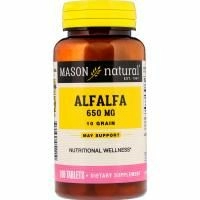 Mason Natural, Alfalfa, 10 Grain, 650 mg, 100 Tablets