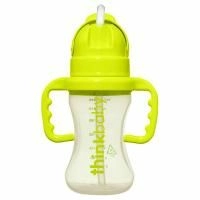 Think, Thinkbaby, Thinkster, соломенная бутылка Тинкстер, этап D, зеленая, 9 унций
