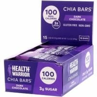 Health Warrior, Inc., Батончики с чиа, темный шоколад, 15 батончиков, по 0,88 унции (25 г) каждый
