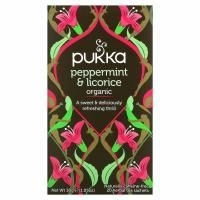 Pukka Herbs, Травяной чай из перечной мяты и лакрицы, без кафеина, 20 чайных пакетиков, 30 г