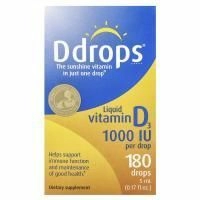 Ddrops, Жидкий витамин D3, 1000 МЕ, 0,17 жидких унций (5 мл)