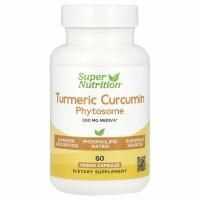 Super Nutrition, Turmeric Curcumin Phytosome Meriva®, фитосомы куркумина из куркумы, 500 мг, 60 растительных капсул