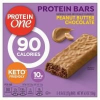 Protein One, Protein Bars, шоколад с арахисовой пастой, 5 батончиков, 27 г (0,96 унции)