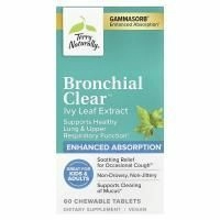 Terry Naturally, Bronchial Clear™, Ivy Leaf Extract, 60 Chewable Tablets