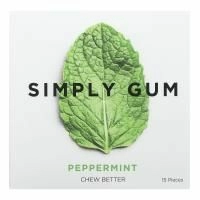 Simply Gum, Жевательная резинка, Натуральная мята, 15 штук