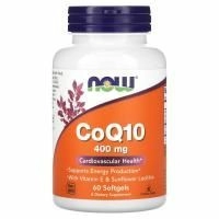Now Foods, CoQ10, 400 мг, 60 мягких желатиновых капсул