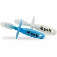 Zoli, Chubby Gummy, Gum Massaging Teethers, Blue & White, +6mo, 2 Pieces
