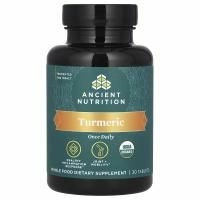 Dr. Axe / Ancient Nutrition, Куркума, один раз в день, 30 таблеток