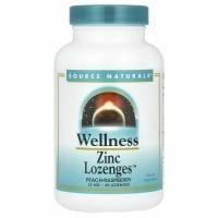 Source Naturals, Wellness Zinc пастилки (23 мг) Персик Малина 60 пастилок