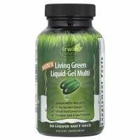 Irwin Naturals, Гель Living Green Liquid Multi, 90 жидких капсул
