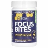 Natural Stacks, Focus Bites, дыня и мята, 30 шт. Без сахара