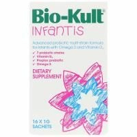 Bio-Kult, Infantis, продвинутая формула с различными штаммами пробиотиков для новорожденных с Омега-3 и витамином D3, 16 пакетиков-саше, 1 г каждый