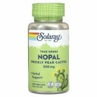 Solaray, True Herbs, нопал, кактус с опунцией, 500 мг, 100 вегетарианских капсул