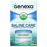 Genexa, Saline Care, Organic Nasal Spray & Dropper, 1 fl oz (30 ml)