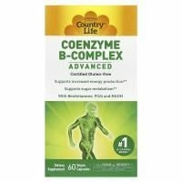 Country Life, Коферментный комплекс витаминов группы B, улучшенная формула, 60 растительных капсул