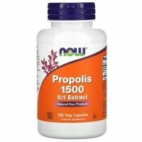 Now Foods, Прополис 1500, 300 мг, 100 вегетарианских капсул